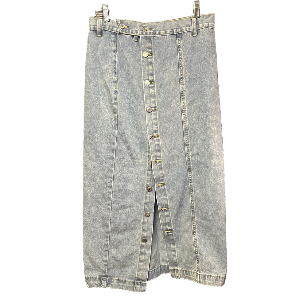 Shein Denim Midi Skirt - Women's M - Button Front - Picture 2 of 7